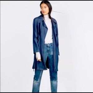 ZARA Denim Couture Trench Duster